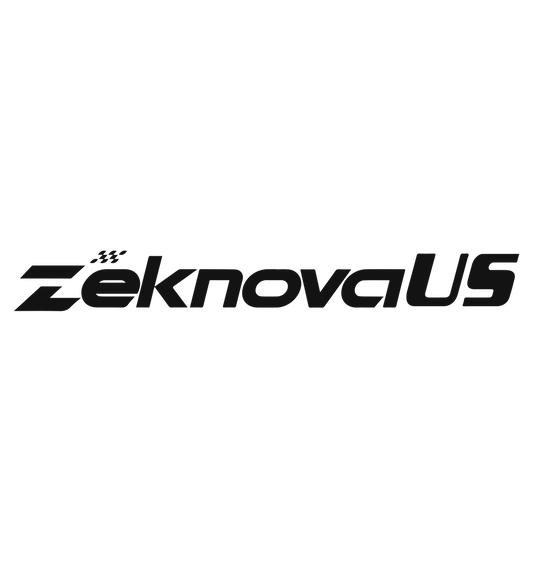 Zeknova Vinyl Sticker – 12" Silver (4-Pack)